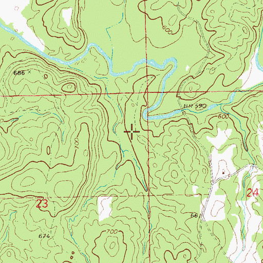 Topographic Map of Dudleys Store (historical), AL