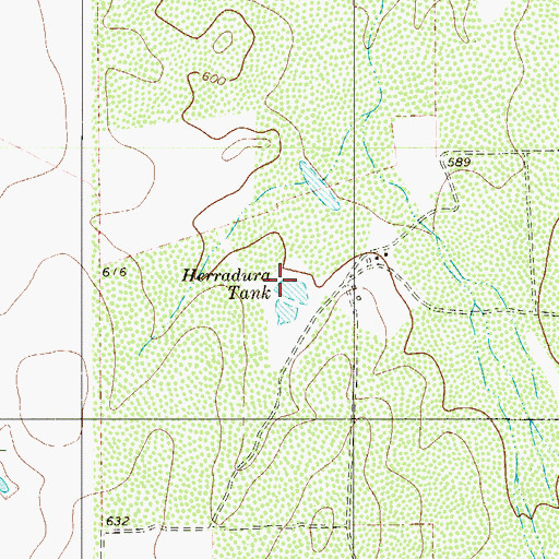 Topographic Map of Herarradura Tank, TX