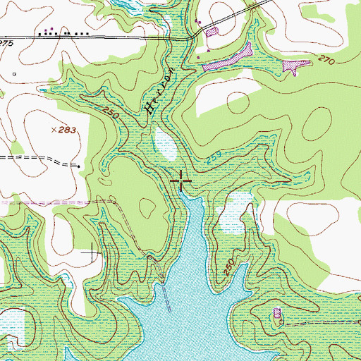 Topographic Map of Herron Creek, TX
