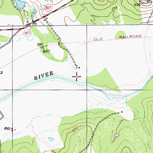 Topographic Map of Hester Branch, TX