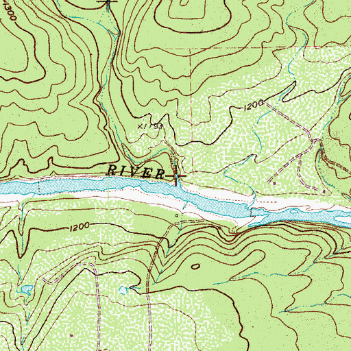 Topographic Map of Hickory Creek, TX