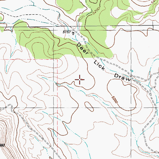 Topographic Map of Hill Creek, TX