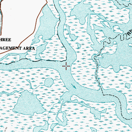 Topographic Map of Hillebrandt Bayou, TX