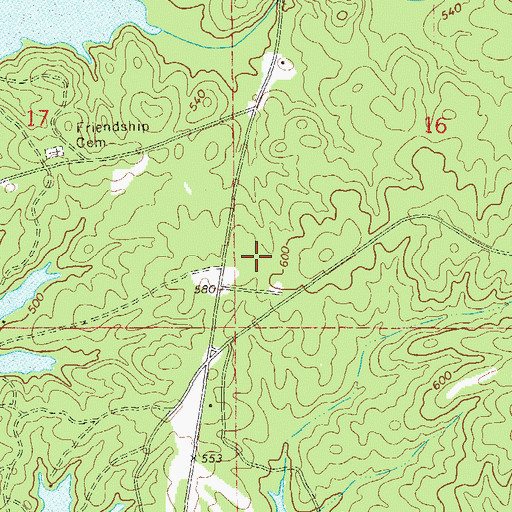 Topographic Map of Dyke (historical), AL