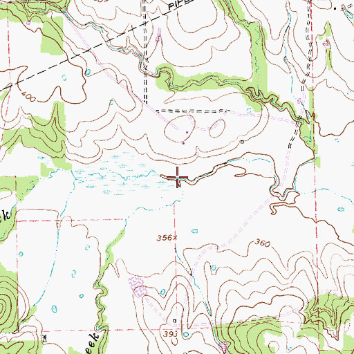 Topographic Map of Hog Creek, TX