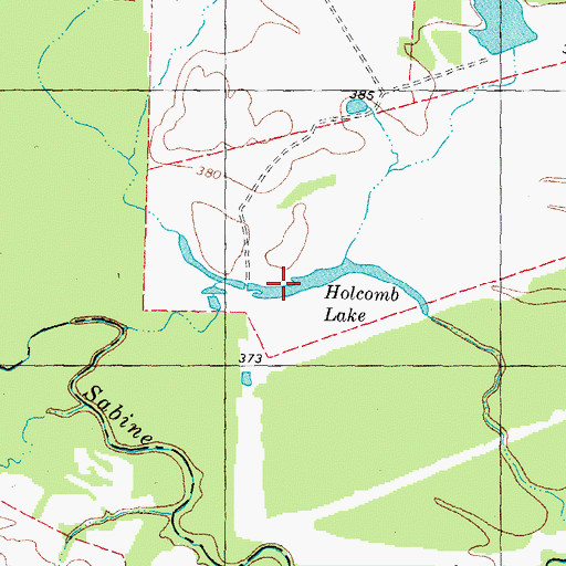 Topographic Map of Holcomb Lake, TX