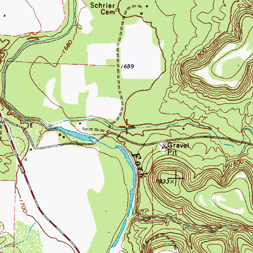 Topographic Map of Holden Hollow, TX