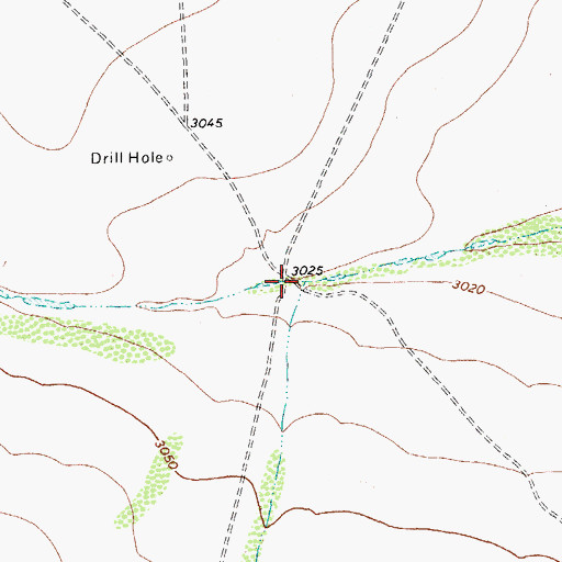 Topographic Map of Hole in the Ground Draw, TX