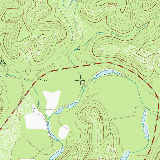 Topographic Map of Holmes Hollow, TX