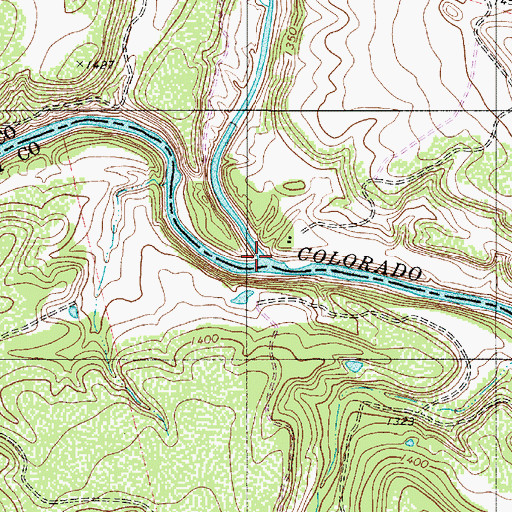Topographic Map of Home Creek, TX