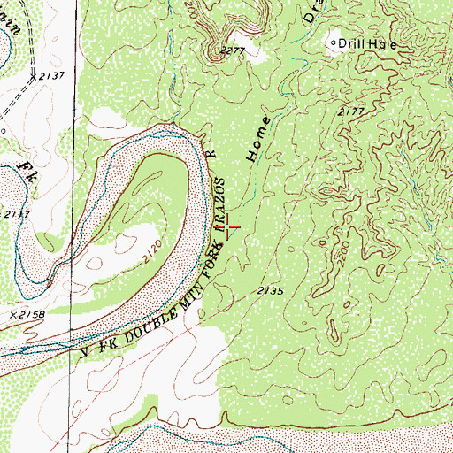 Topographic Map of Home Draw, TX