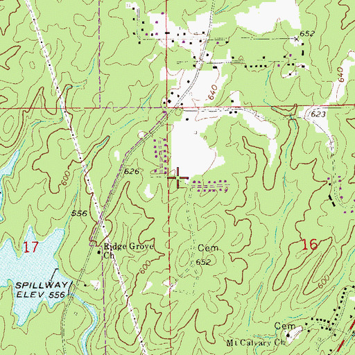 Topographic Map of Elkahatchee Heights, AL