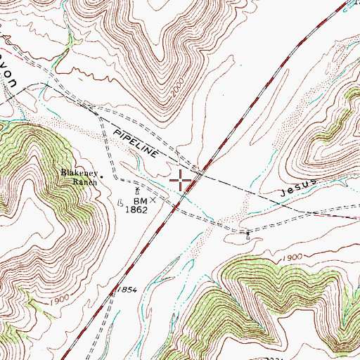 Topographic Map of Horse Canyon, TX