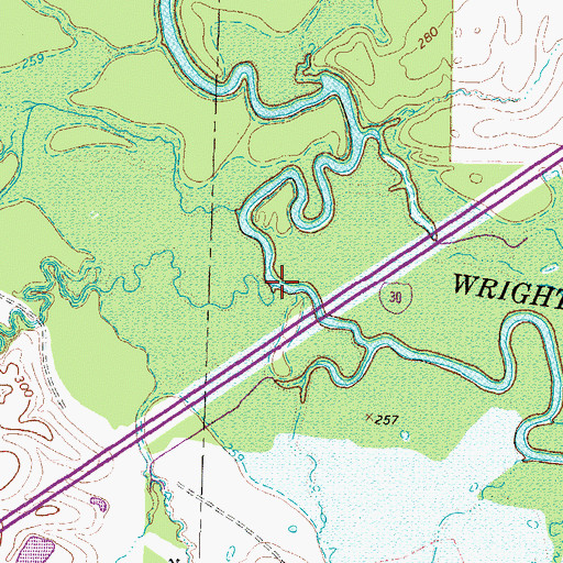Topographic Map of Horse Creek, TX