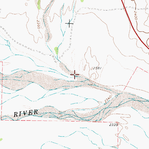Topographic Map of Horse Creek, TX