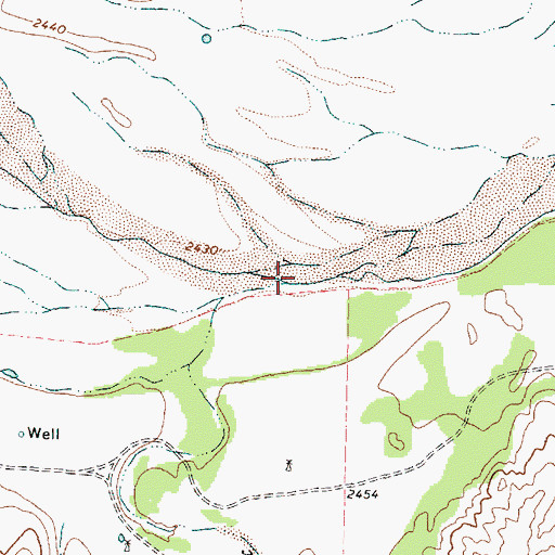 Topographic Map of Horse Creek, TX