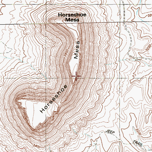 Topographic Map of Horseshoe Mesa, TX