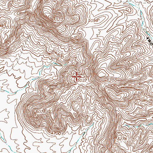 Topographic Map of Hueco Mountains, TX