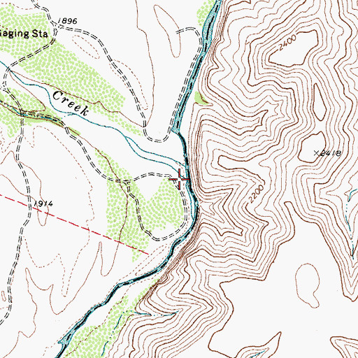 Topographic Map of Independence Creek, TX