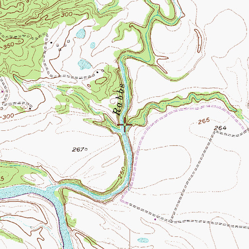 Topographic Map of Indian Creek, TX