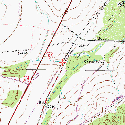 Topographic Map of Indian Draw, TX