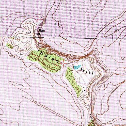 Topographic Map of Indian Hill, TX