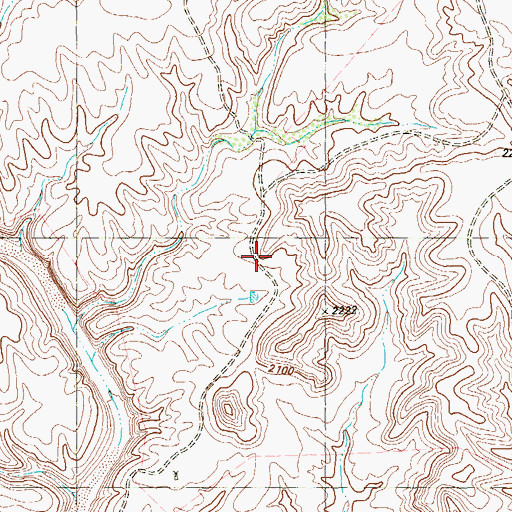 Topographic Map of Indian Wells, TX