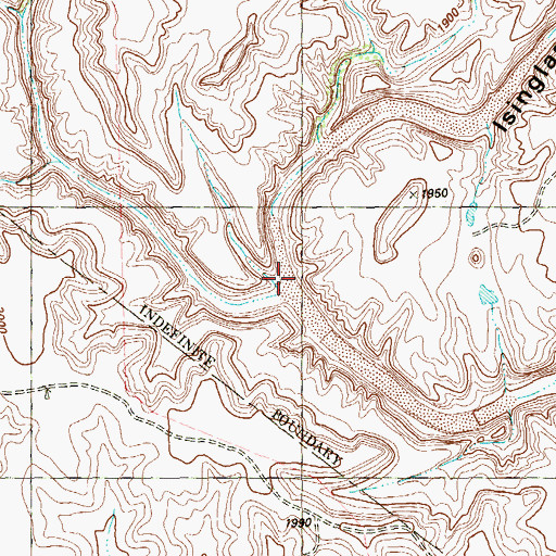 Topographic Map of Isinglass Canyon, TX