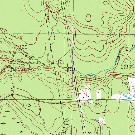 Topographic Map of Jacks Creek, TX