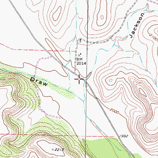 Topographic Map of Jackson Draw, TX