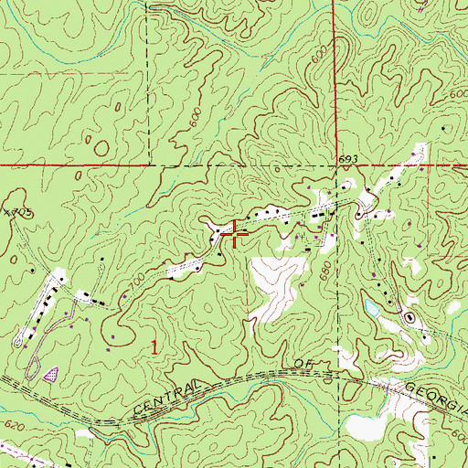 Topographic Map of Flint Hill, AL