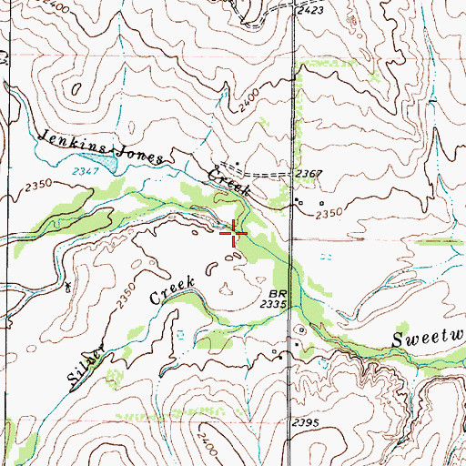 Topographic Map of Jenkins-Jones Creek, TX