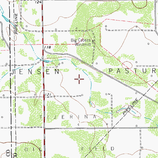 Topographic Map of Jensen Pasture, TX