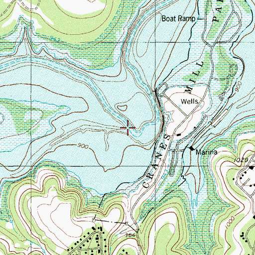 Topographic Map of Jentsch Creek, TX