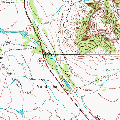 Topographic Map of Jernigan Creek, TX