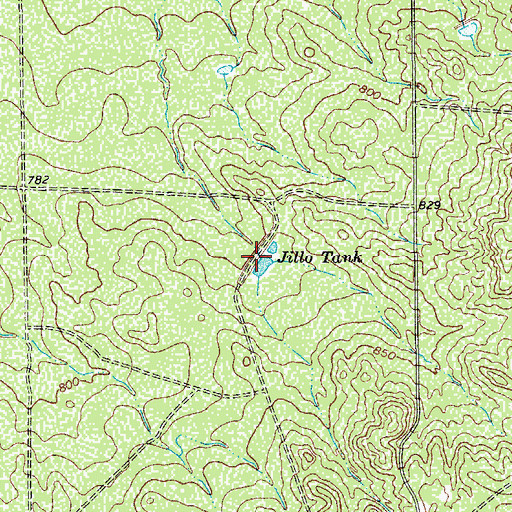 Topographic Map of Jillo Tank, TX
