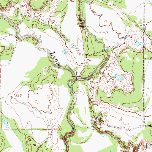Topographic Map of Jim Neal Branch, TX