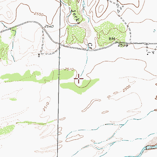 Topographic Map of Jocks Creek, TX