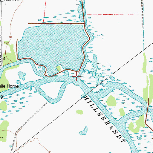 Topographic Map of Johns Gully, TX