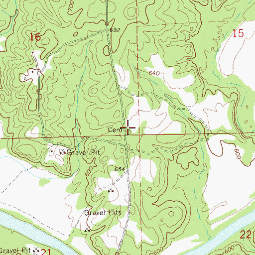 Topographic Map of Germany Family Cemetery, AL