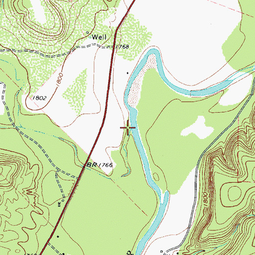 Topographic Map of Joy Creek, TX