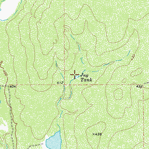 Topographic Map of Jug Tank, TX