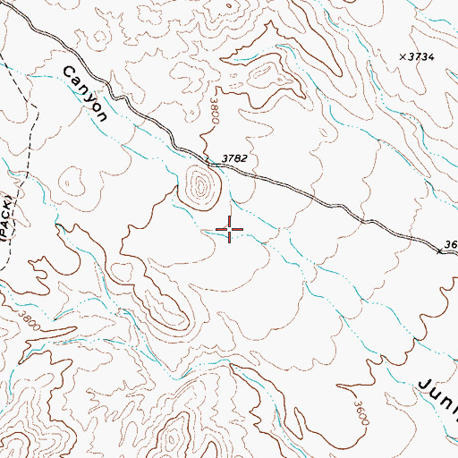 Topographic Map of Juniper Canyon, TX
