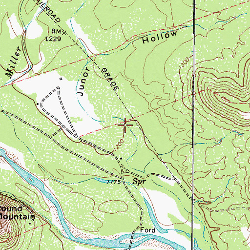 Topographic Map of Junor Hollow, TX