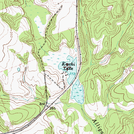 Topographic Map of Keechi Lake, TX