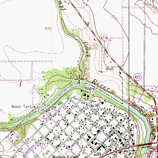 Topographic Map of Kempf Creek, TX