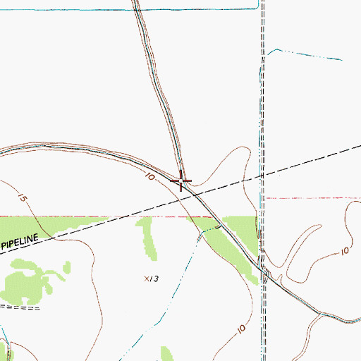 Topographic Map of Kidd Gully, TX