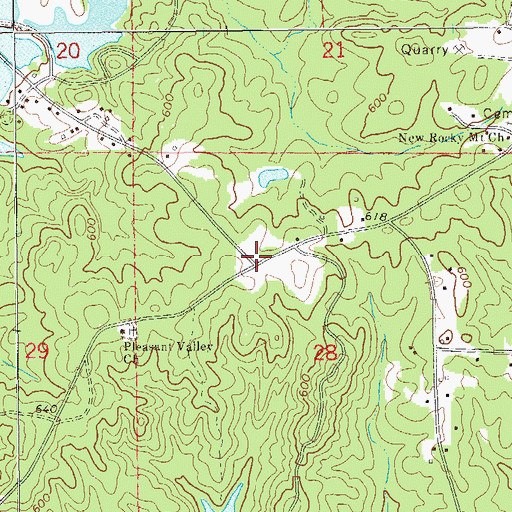 Topographic Map of Greenbriar, AL
