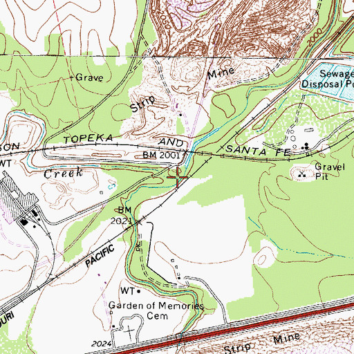 Topographic Map of Kildoogan Creek, TX