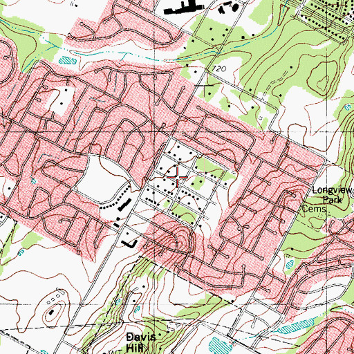 Topographic Map of Kincheonville, TX